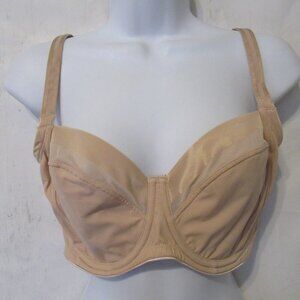 Bare Necessities Bra 38DD Beige Tan The Side Support Underwire Back Closure